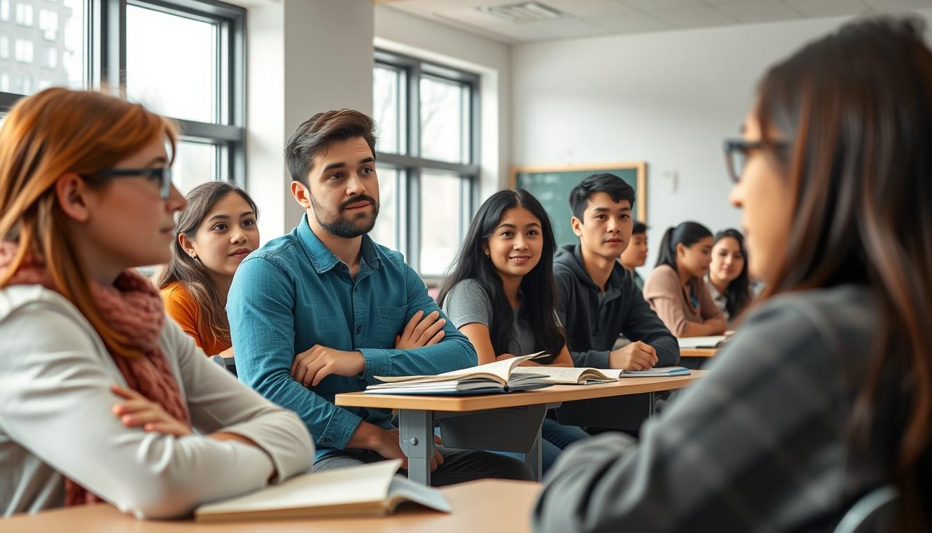 Students working in research laboratory